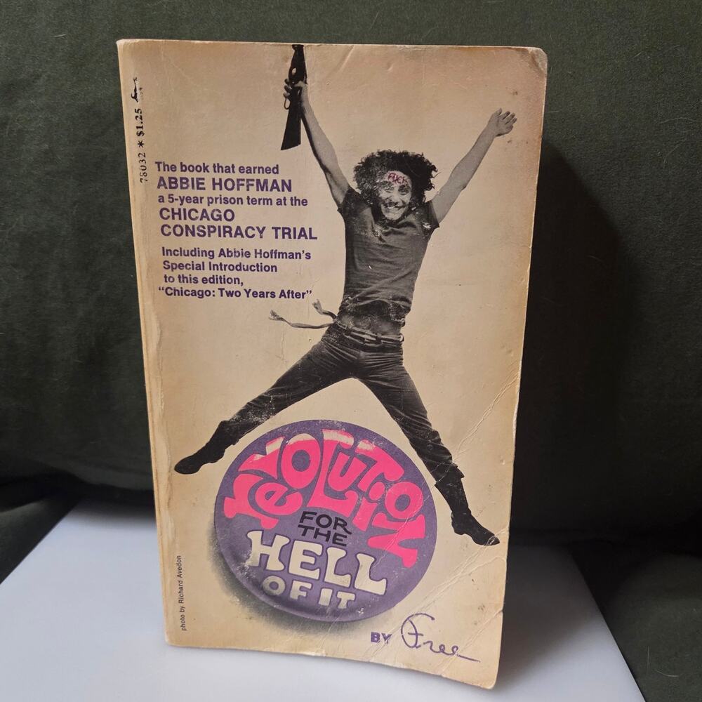 Vintage 1970 Abbie Hoffman Revolution for the Hell of It Uncensored Avedon